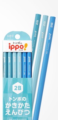 Tombow ippo! かきかたえんぴつ(1ダース・12本入) プレーン 2B