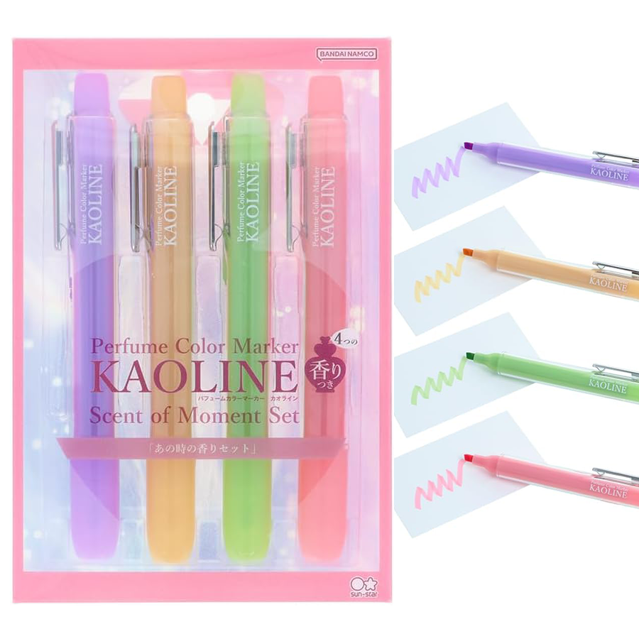 パフュームカラーマーカー KAOLINE(カオライン)4本セット