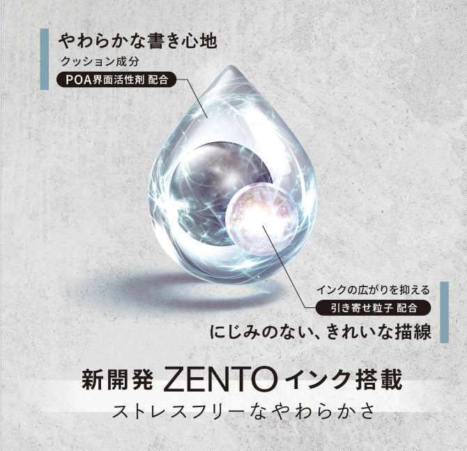 ユニボール ZENTO フローモデル 3色