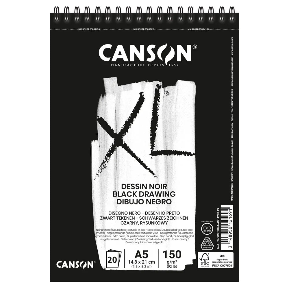 canson XL ブラック スケッチブック
