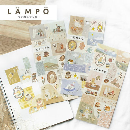 1枚でデコ完成！動物イラストシール｜LAMPO ステッカー