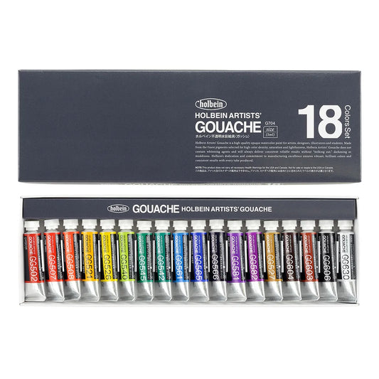holbein ガッシュ 不透明水彩絵具 5ml G704 18色セット