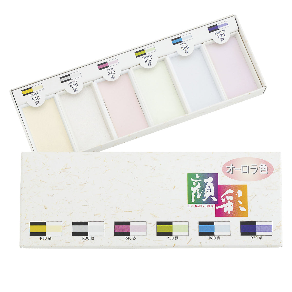墨運堂 顔彩 6色セット