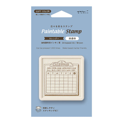 ミドリ スタンプ 浸透印 茶