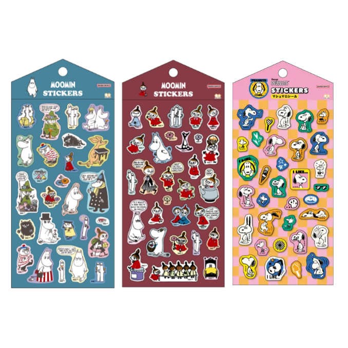 マシュマロシール STICKERS｜MOOMIN・PEANUTS