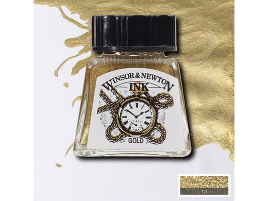 Winsor&Newton ドローイングインク 14ml gold metallic bronze