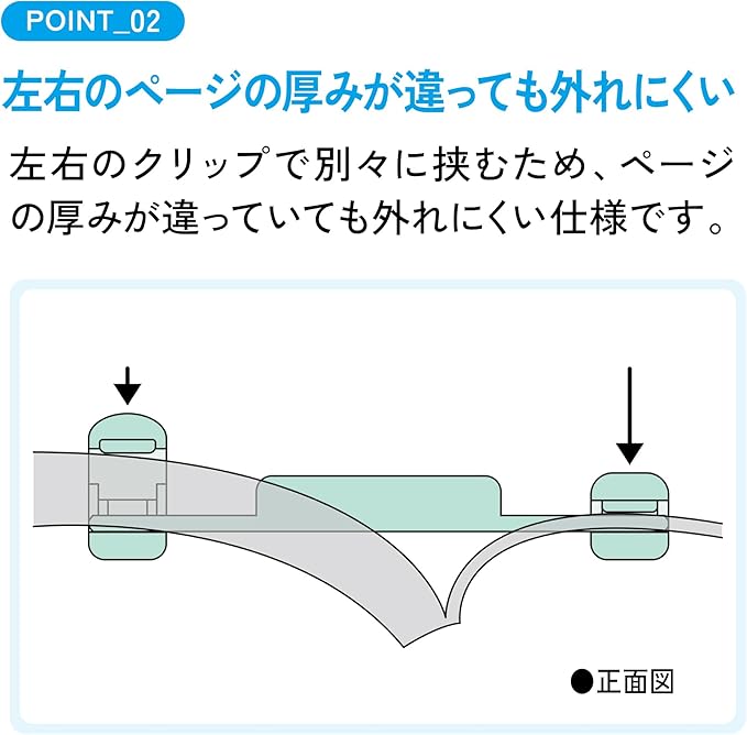 campus ペンのように持ち運べるブッククリップ