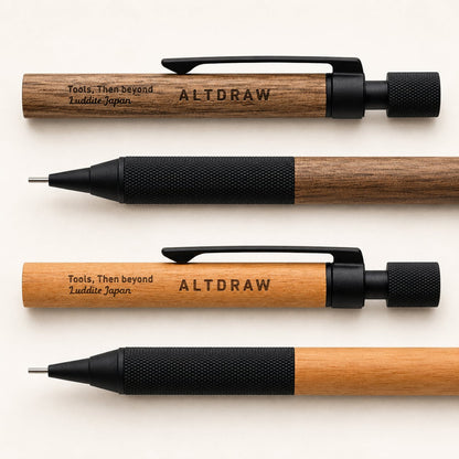 ALTDRAW 製図用シャープペンシル｜マットブラック 0.5mm｜Wood Model