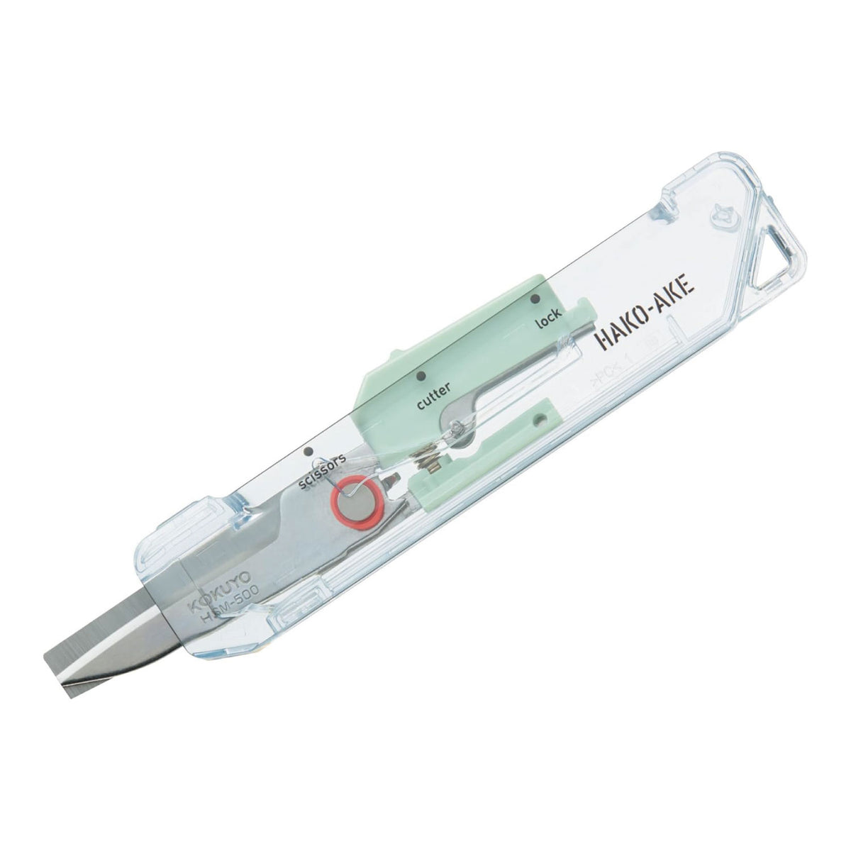 コクヨ 2way携帯ハサミ 〈ハコアケ〉 TRANSPARENT MECHANISM