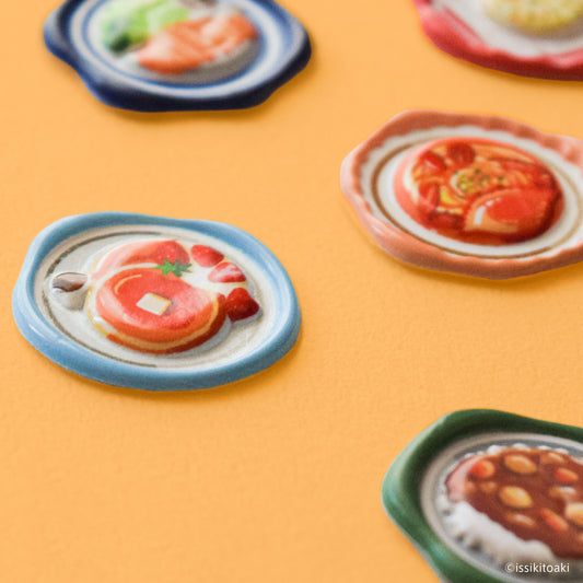世界の料理がぷっくりシールに！めし～リングスタンプシール