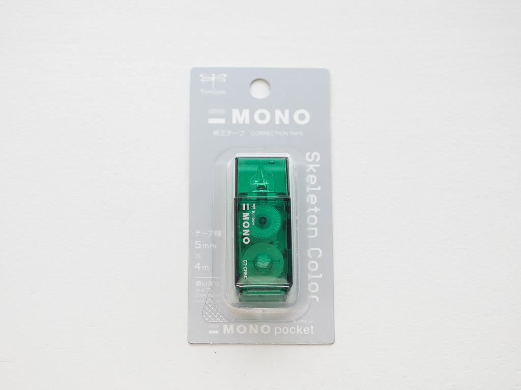 【限定】  MONO pocket モノポケット スケルトンカラー 修正テープ