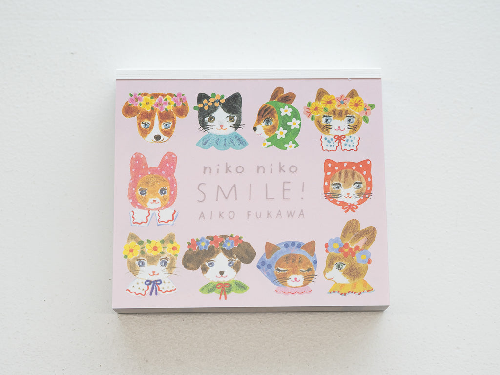 表現社 ブロックメモ Aiko Fukawa　niko niko SMILE!