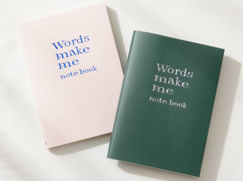 いい言葉に出会ったとき書き留めるノート。「Words make me notebook」