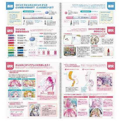 「コピックでおんなのこの め・はだ・かみ を描く」
