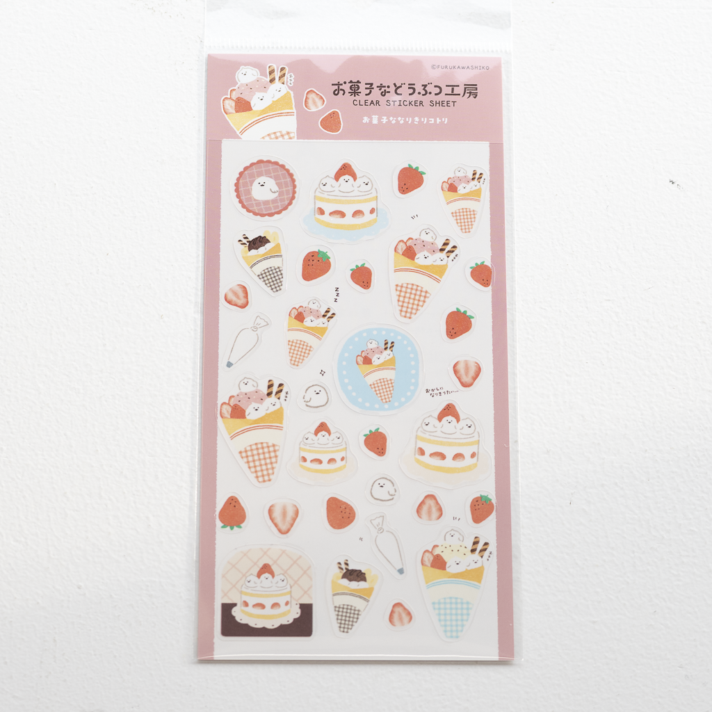 お菓子などうぶつ工房 透明シールシート