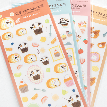 お菓子などうぶつ工房 透明シールシート