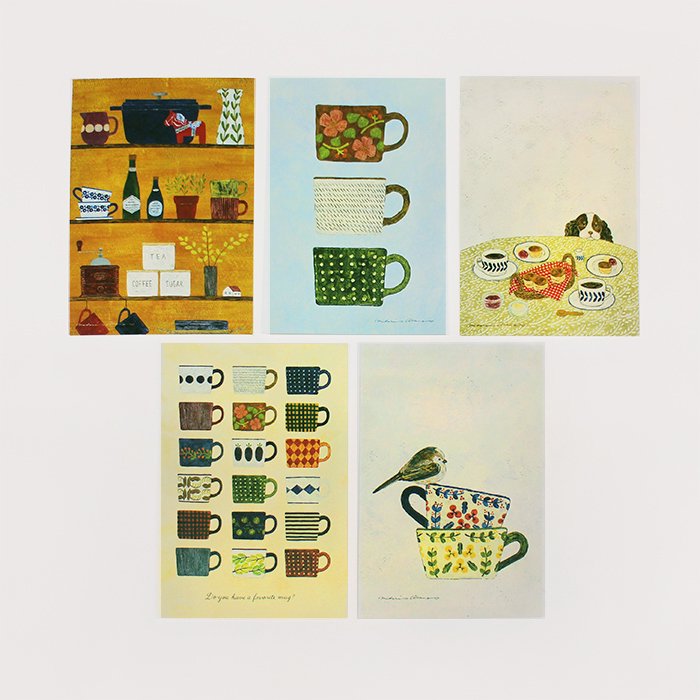 浅野みどり　はがき箋　my favorite mugs