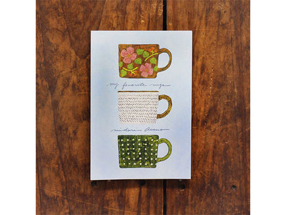 浅野みどり　はがき箋　my favorite mugs